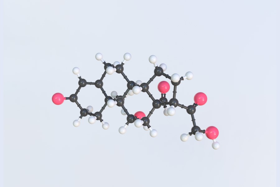 Model cząsteczki aldosteronu.