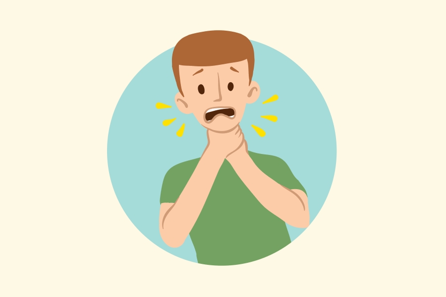 Ból gardła przy przełykaniu śliny