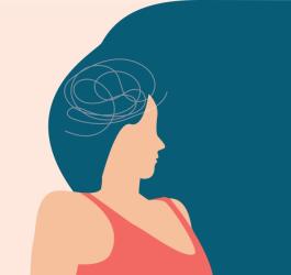 Postać kobiety doświadczająca derealizacji.