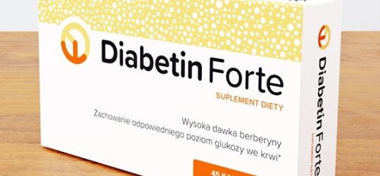 Opakowanie suplementu diety Diabetin Forte.