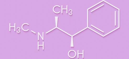Wzór chemiczny efedryny.