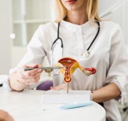 Ginekolożka wyjaśnia pacjentce rolę estrogenów.