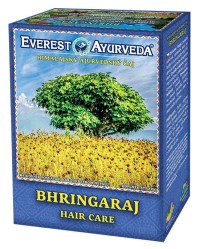 Opakowanie suplementu diety Everest Ayurveda, Herbatka ajurwedyjska Bhringaraj na wzrost włosów.