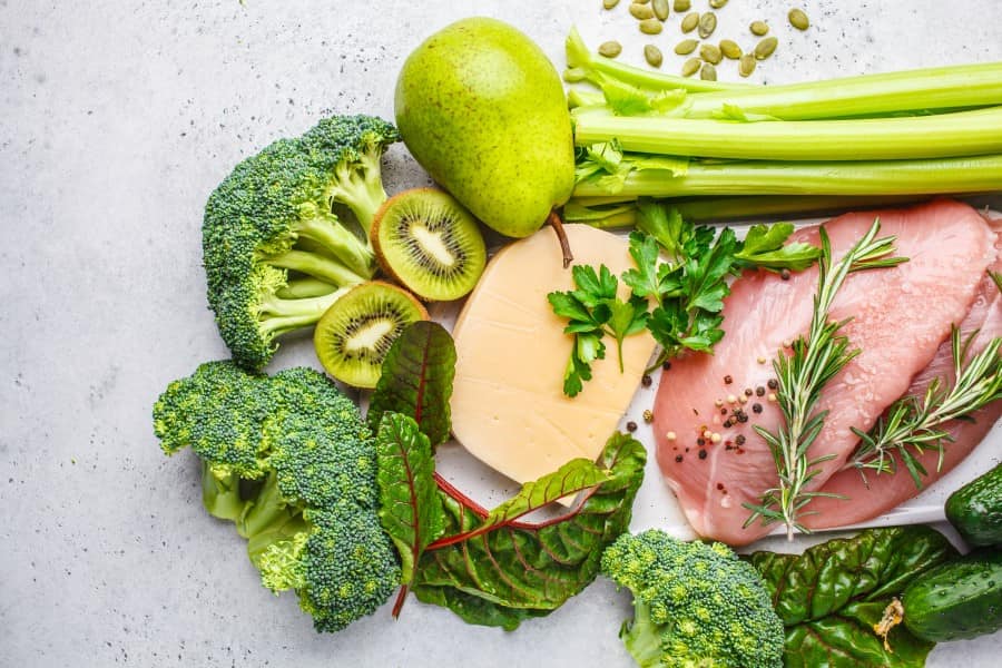 Produkty spożywcze typowe dla diety fleksitariańskiej.