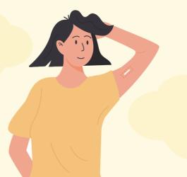 Rysunkowa kobieta ma założony na ramieniu implant antykoncepcyjny.