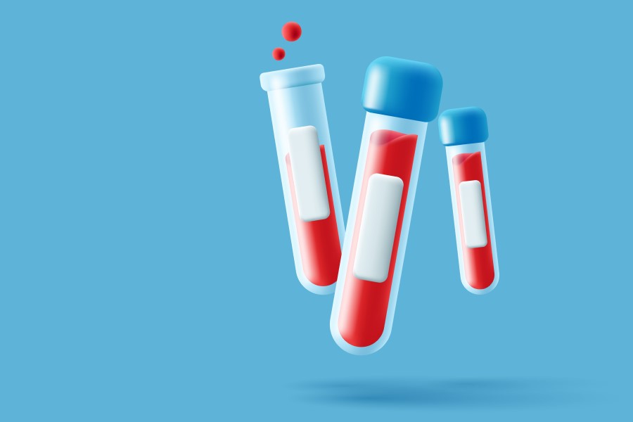 Rysunkowe fioli z krwią przeznaczoną do morfologii z rozmazem.