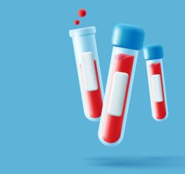 Rysunkowe fioli z krwią przeznaczoną do morfologii z rozmazem.