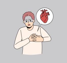 Mężczyzna z objawami niewydolności serca.