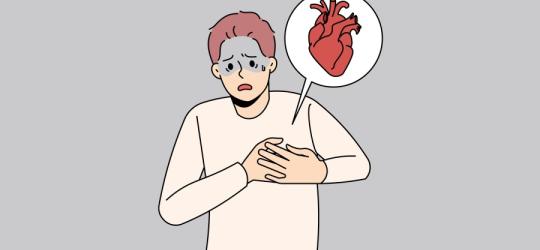 Mężczyzna z objawami niewydolności serca.