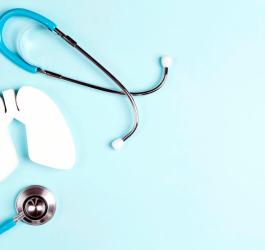 Stetoskop i papierowy model płuc. Zapalenie płuc to jedna z częstszych chorób tego narządu.