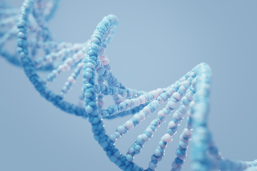 Model 3D łańcucha DNA.